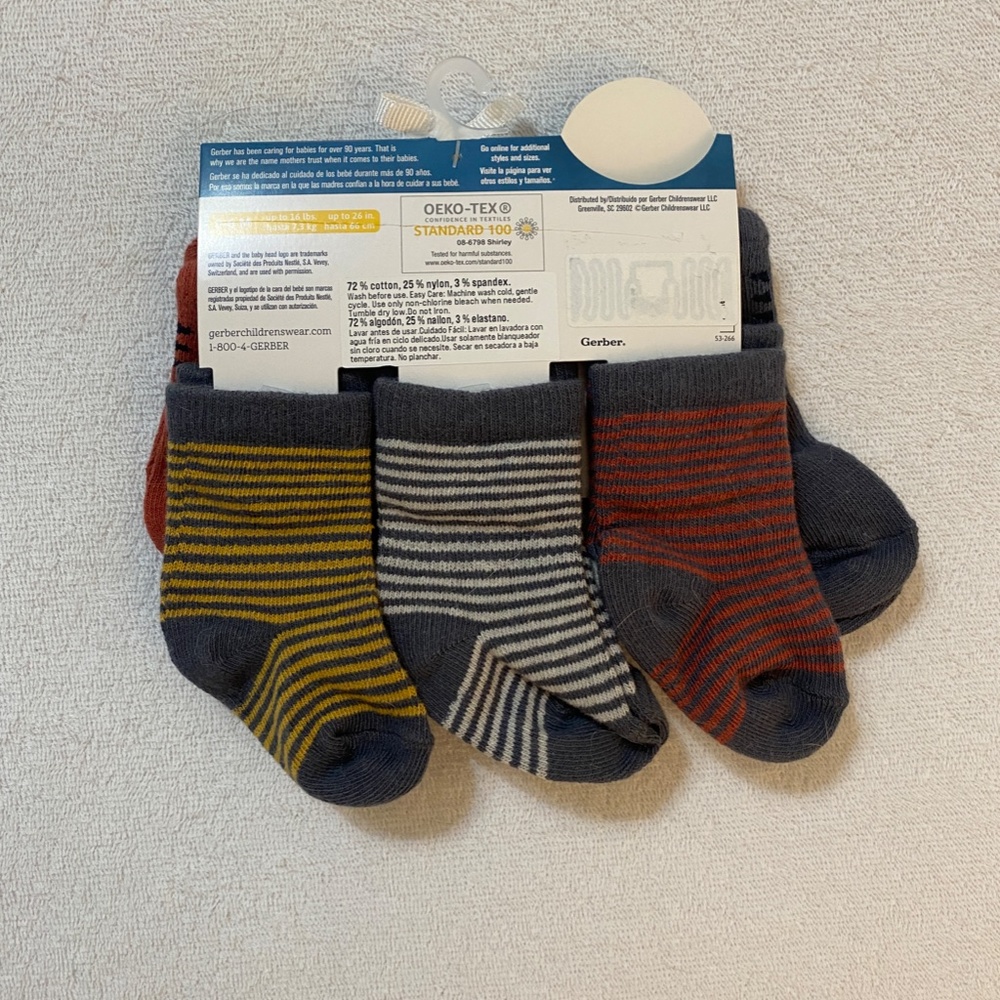 Gerber Baby Boys Safari Socks - Picture 2 of 2
